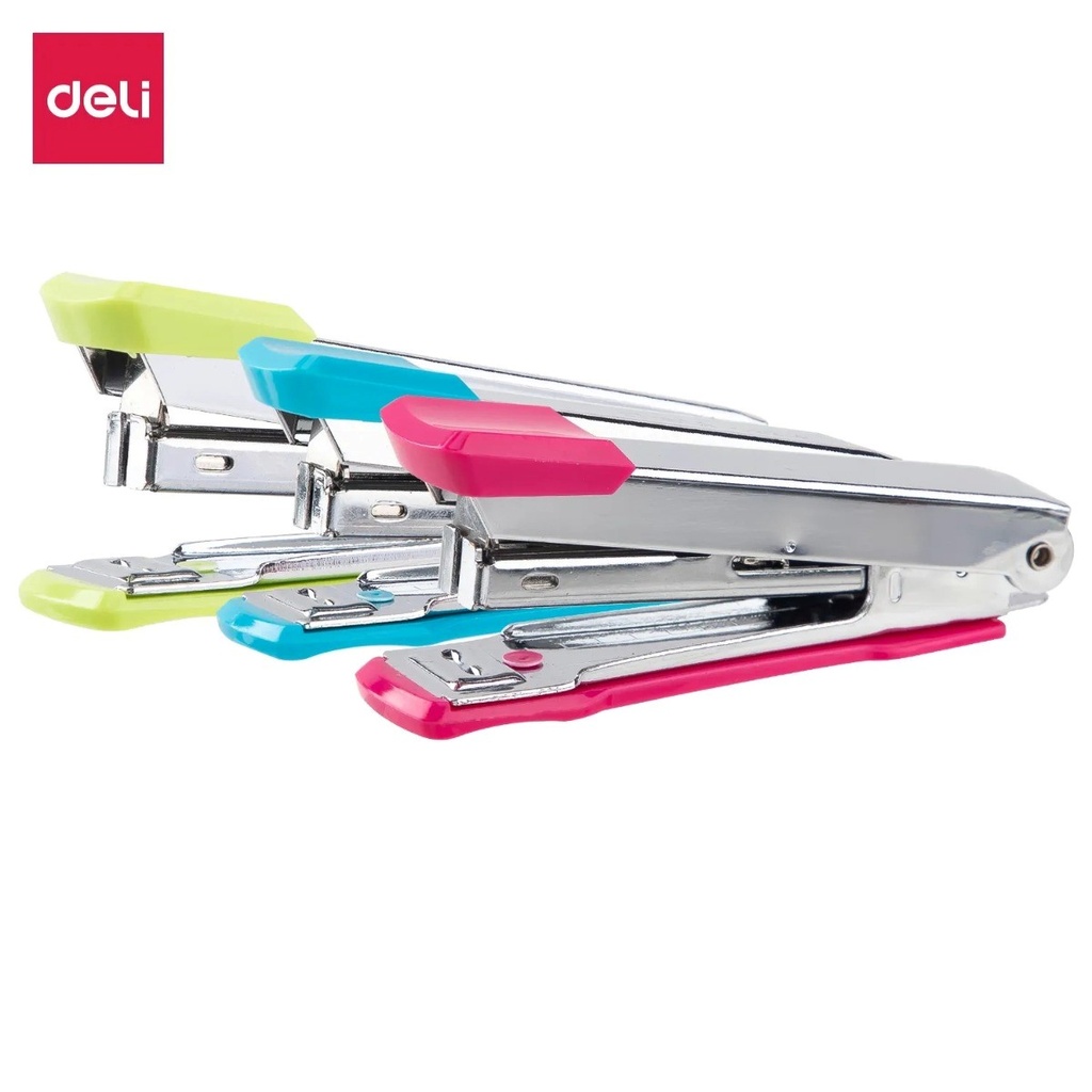 Lot de 12 Agrafeuses de bureau Deli-E0224F - Capacité 15 feuilles - Compatibles agrafes 24/6 et 26/6