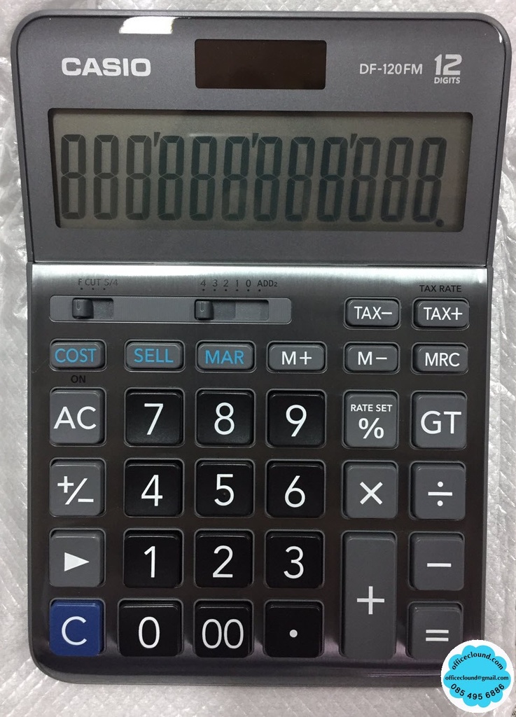 Calculatrice de Bureau CASIO DF-120FM - 12 Chiffres - Grand Écran - Fonctions Avancées
