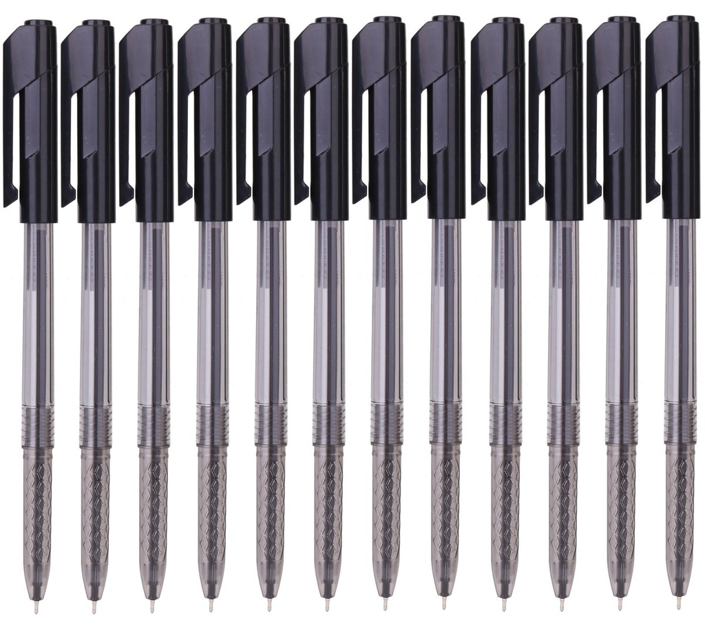 Boîte de 50 stylos à bille Deli-Q010 Arrow - Pointe fine 0,7 mm - Couleurs variées