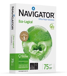 Lot de 5 Ramettes de Papier Blanc Navigator Eco-Logical A4 75 g/m² – 500 Feuilles par Ramette
