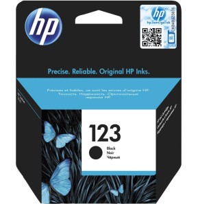 [F6V17AE] Cartouche d'Encre HP 123 Noire - Solution Polyvalente pour DeskJet et Envy