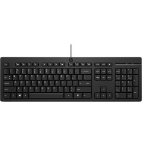 [266C9AA] Clavier Filaire HP 125 AZERTY - Ergonomie et Durabilité pour Bureau