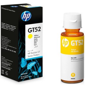 [M0H56AE] Bouteille d'Encre HP GT52 Jaune - Haute Qualité pour Impressions Abondantes
