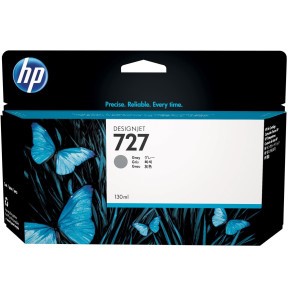 [B3P24A] Cartouche HP 727 Gris - Encre Authentique pour Plans et Dessins Techniques