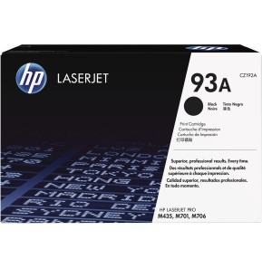 [CZ192A] Toner HP 93A Noir - Impression de Qualité pour LaserJet Pro, Rendement de 12,000 Pages