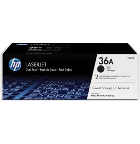 [CB436AD] Pack de 2 Toners HP 36A Noir - Efficacité pour Impressions de Qualité (CB436AD)