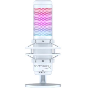 [519P0AA] Microphone de PC HyperX QuadCast S Blanc - Enregistrement de Haute Qualité (519P0AA)