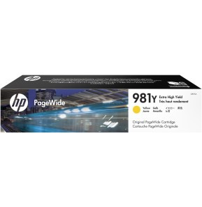 [L0R15A] Cartouche PageWide HP 981Y Yellow Très Haut Rendement - Encre Durable pour Bureaux (L0R15A)