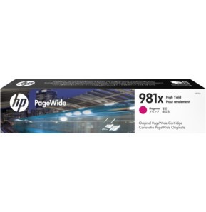 [L0R10A] Cartouche PageWide HP 981X Magenta - Haute Capacité pour Couleurs Intenses (L0R10A)