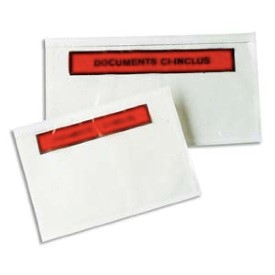 [EPA03] Pochettes adhésives transparentes A4 La Couronne - Lot de 100 pour documents d'expédition