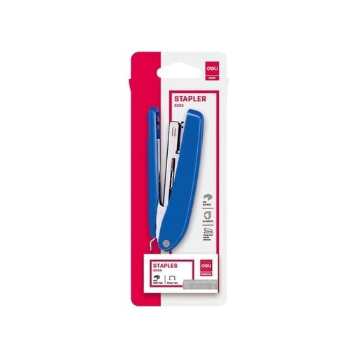 [E0282] Lot de 12 agrafeuses de bureau Deli E0282 - Capacité 15 feuilles - Compatible agrafes n°10 - Couleur blanche