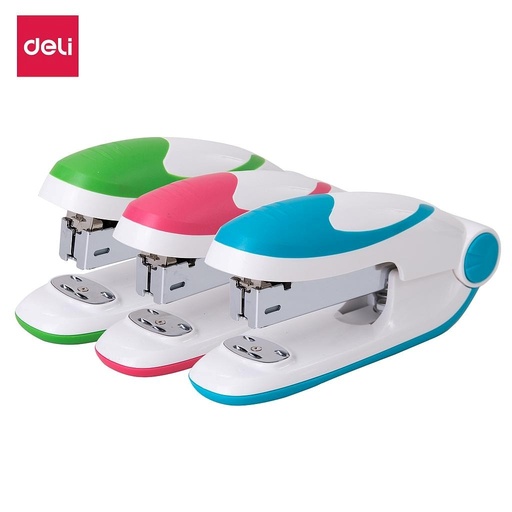 [E0319] Lot de 6 Agrafeuses de bureau Deli-E0319 - Capacité 25 feuilles - Couleurs assorties