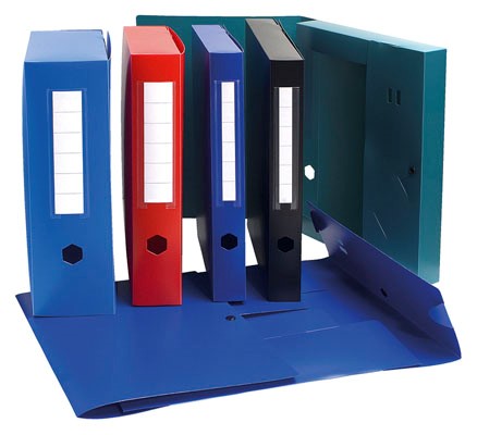 [FBA005] Lot de 10 boîtes d'archives à pression EXACOMPTA en polypropylène – Dos 60 mm – Format A4 – Couleur au choix