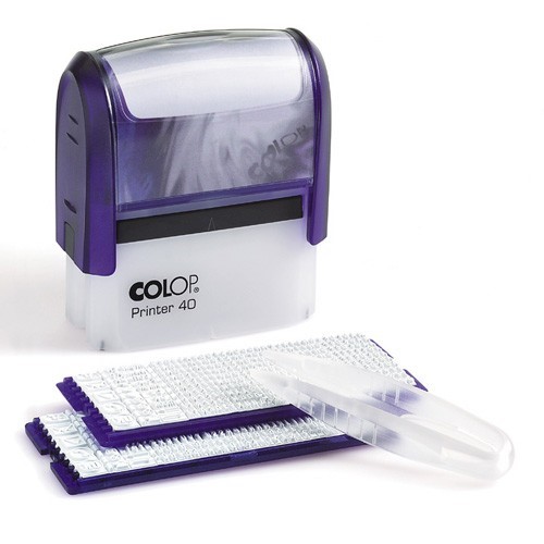 [FCD215] Kit de Tampon Personnalisable COLOP Printer 40/2 - Empreinte 23 x 59 mm - Jusqu'à 6 lignes
