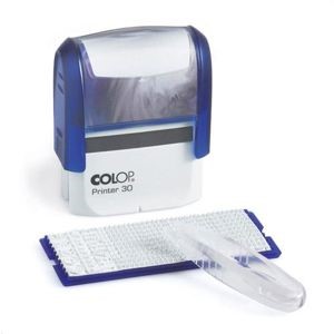 [FCD102] Kit de Tampon Personnalisable COLOP Printer 30/1 - Empreinte 18 x 47 mm - Jusqu'à 5 lignes