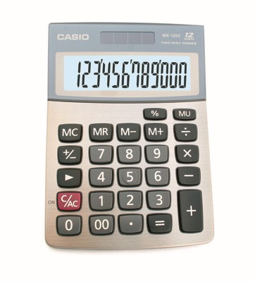 [MBC03] Calculatrice de Bureau Casio MX-120V-WDH - 12 Chiffres - Grand Écran - Fonctions Avancées