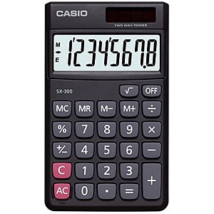 [MBC08] Calculatrice de Bureau Casio SX-300 - 8 Chiffres - Grand Écran - Fonctions Avancées