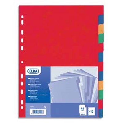 Intercalaires SICLA A4 12 Multicolor