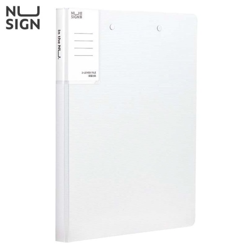 [NS139] Classeur à pince Deli NS139 A4 Nusign - Double pince - Blanc - 240 x 25 x 315 mm
