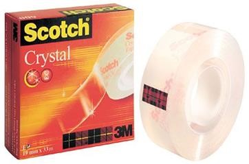 [PFAD16] Lot de 10 rouleaux adhésifs SCOTCH Crystal - 19 mm x 33 m - Haute transparence et résistance