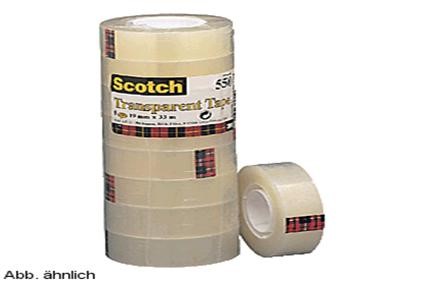 [PFAD18] Lot de 10 rouleaux adhésifs SCOTH transparents - 19 mm x 33 m - Haute transparence et adhérence