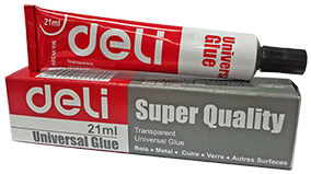 [PFC909] Lot de 12 tubes de colle universelle Deli - 21 ml chacun - Adhérence multi-surfaces