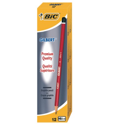 [ECR002] Boîte de 12 crayons graphite HB BIC Gilbert – Qualité supérieure pour écriture et dessin