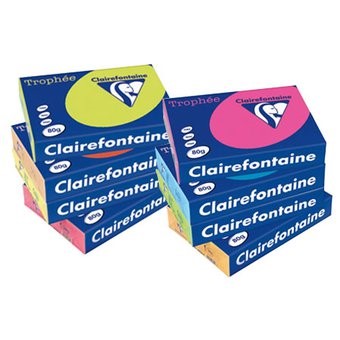 [PRC104] Lot de 4 ramettes de papier couleur Trophée A4 160g/m² – 250 feuilles par ramette – Coloris au choix