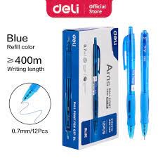 [SBQ17] Boîte de 12 stylos à bille rétractables Deli ARRIS Q17 - Pointe fine 0,7 mm - Couleurs au choix