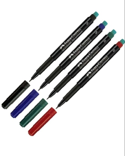 [ESF27] Boîte de 10 feutres permanents Faber-Castell Multimark S - Couleurs au choix