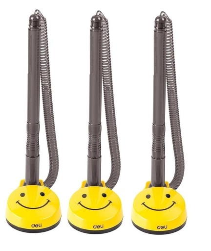 [EQ50] Boîte de 24 Stylos sur Socle DELI-EQ50 Pointe Moyenne 0,7 mm – Disponibles en Divers Coloris