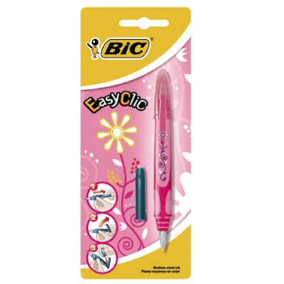 [ESP002] Stylo Plume BIC EasyClic Flowers – Écriture Fluide avec Design Floral