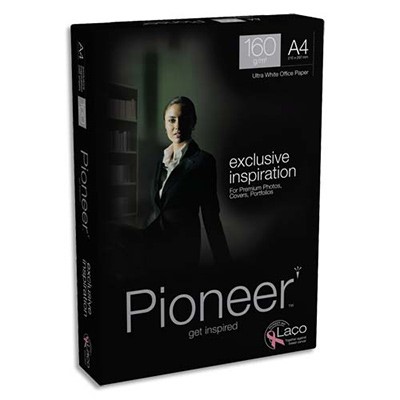 [PRB794] Lot de 5 Ramettes de Papier Blanc Pioneer A4 160g/m² – 250 Feuilles par Ramette