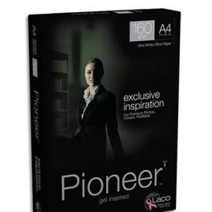 [PRB795] Lot de 5 Ramettes de Papier Blanc Pioneer A3 160g/m² – 250 Feuilles par Ramette