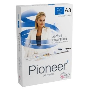 [PRB789] Lot de 5 Ramettes de Papier Blanc Pioneer A3 90g/m² – 500 Feuilles par Ramette