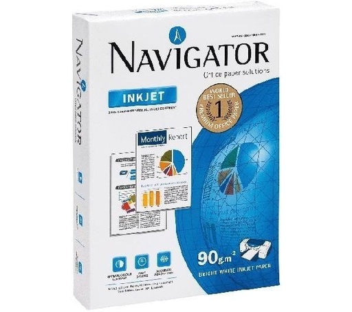[PRB28] Lot de 5 Ramettes de Papier Blanc Navigator A4 90g/m² – 500 Feuilles par Ramette