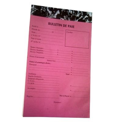 [FPM04] Manifolds 'Bulletin de paie' 19 x 12,5 cm - Lot de 5 avec 50 feuilles autocopiantes