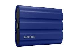 [MU-PE2T0R/EU] Disque SSD Externe Samsung Portable T7 Shield 2 To Bleu - USB 3.2 Gen 2 - Résistant à l'eau et à la poussière
