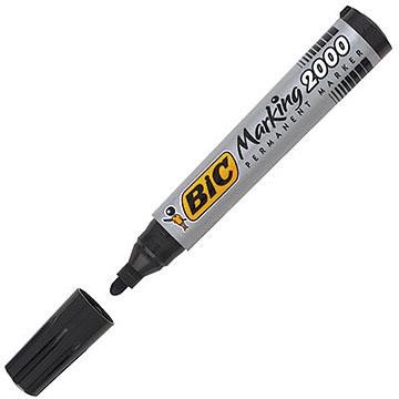 [EMP013] BIC Marking 2000 – Boîte de 12 Marqueurs Permanents Pointe Ogive – 4 Couleurs au Choix