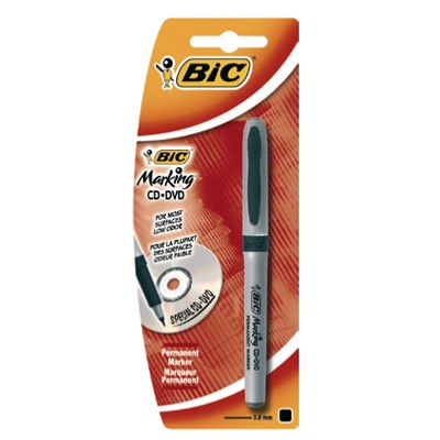 [EMP010] BIC Marking – Marqueur Permanent pour CD/DVD – Pointe Fine 0,7 mm – Noir